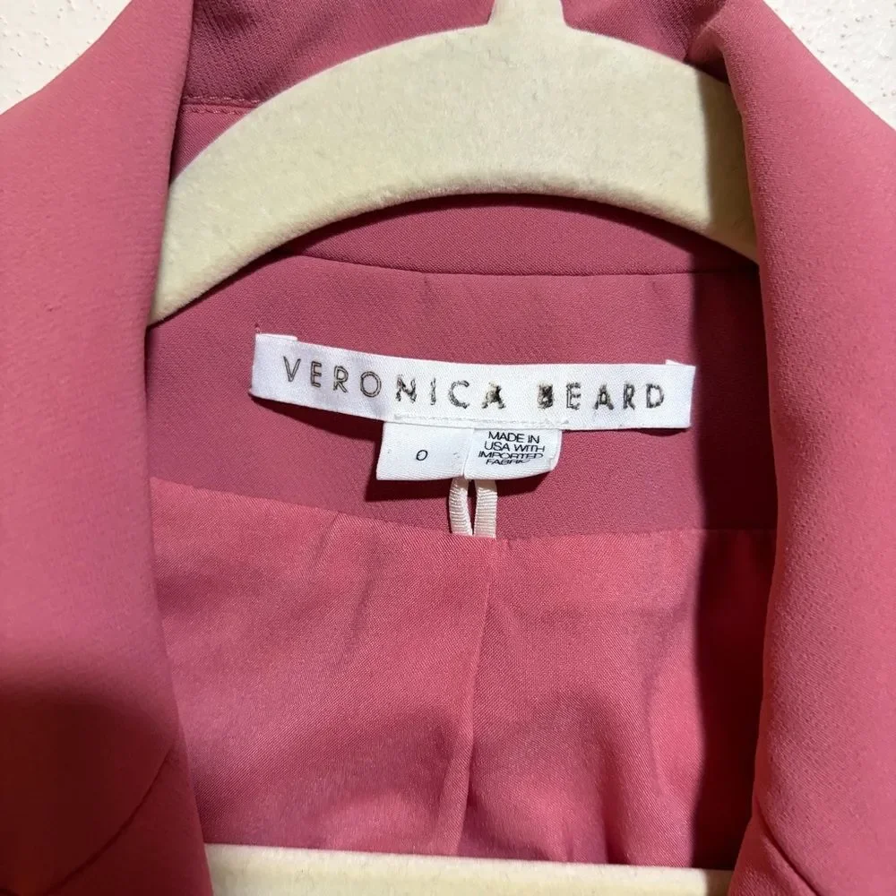 Veronica Beard Cutaway Dickey Jacket Mauve Pink